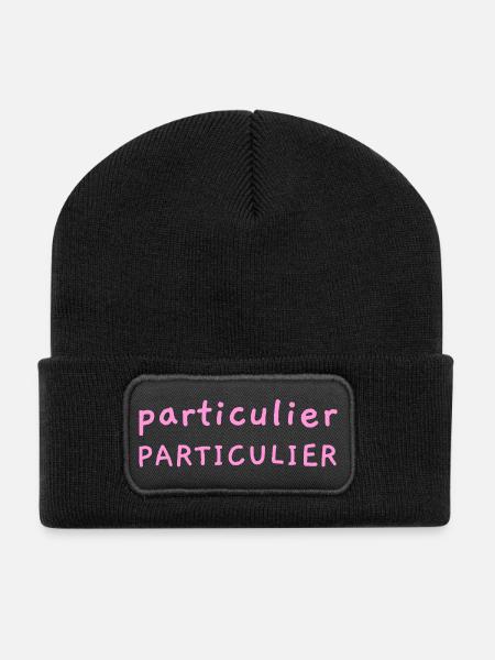 PRIVATE PARTICULAR! - Recycled Patch Beanie - black