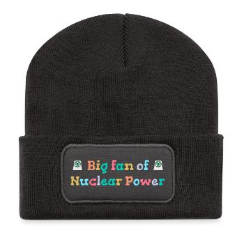 Big fan of nuclear energy - Recycled Patch Beanie - dark grey - Front
