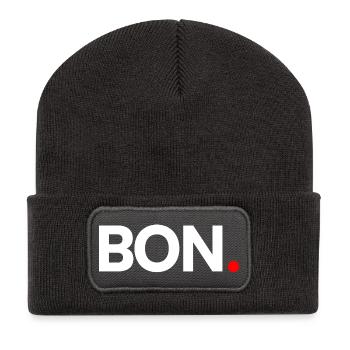 GOOD | Minimalist humor reaction - Recycled Patch Beanie - dark grey - Front