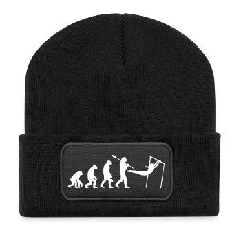 Gymnastics Heartbeat Pulse Silhouette Art - Recycled Patch Beanie - black - Front
