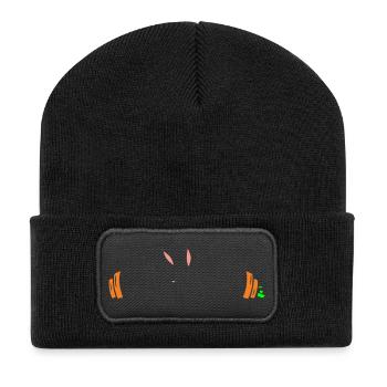 Bunny Carrots Dumbbell Weights - Recycled Patch Beanie - black - Front