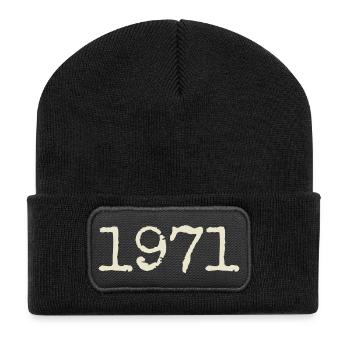 1971 Birthday Gift - Awesome since 1971 - Recycled Patch Beanie - black - Front