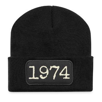 1974 Birthday Gift - Awesome since 1974 - Recycled Patch Beanie - black - Front