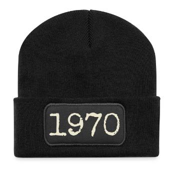 1970 Birthday Gift - Awesome since 1970 - Recycled Patch Beanie - black - Front