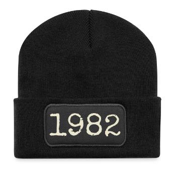 Geburtstagsgeschenk 1982 – Großartig seit 1982 - Recycelte Patch Beanie - Schwarz - Vorne