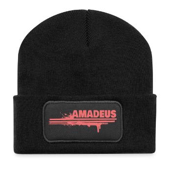 Amadeus Spritz-Schrift - Recycelte Patch Beanie - Schwarz - Vorne