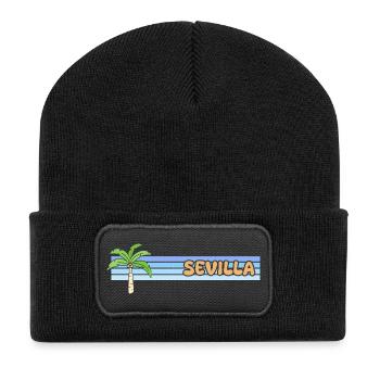 Sonne Sevilla - Recycelte Patch Beanie - Schwarz - Vorne