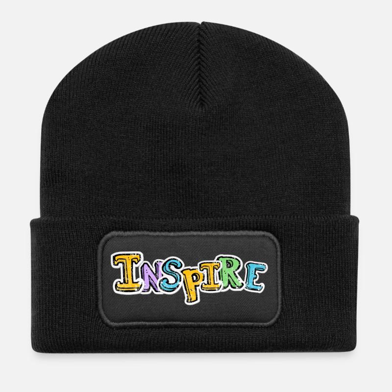 Inspire Graffiti Color Pop - Beanie recyclé à patch - noir