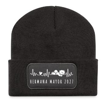 Futura Hermana Mayor 2027 Ritmo Cardiaco - Beanie recyclé à patch - charbon - Devant