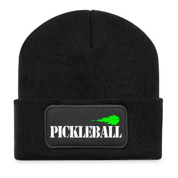 Pickleball - Recycelte Patch Beanie - Schwarz - Vorne