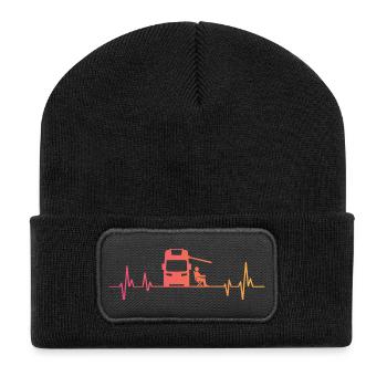 Sunset Camper Heartbeat Camper - Recycled Patch Beanie - black - Front
