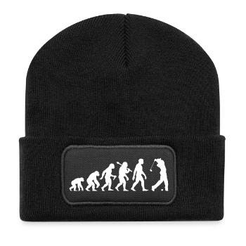 Golf Evolution for Men and Boys Retro Golfers - Recycled Patch Beanie - black - Front
