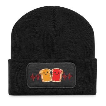 Peanut butter - Recycled Patch Beanie - black - Front