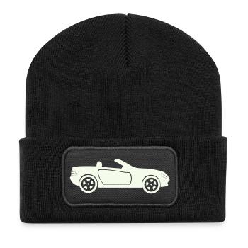 Auto Cabrio - Recycelte Patch Beanie - Schwarz - Vorne