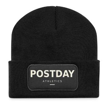 POSTDAY Athletics – Minimalist Sportswear Design - Recycelte Patch Beanie - Schwarz - Vorne