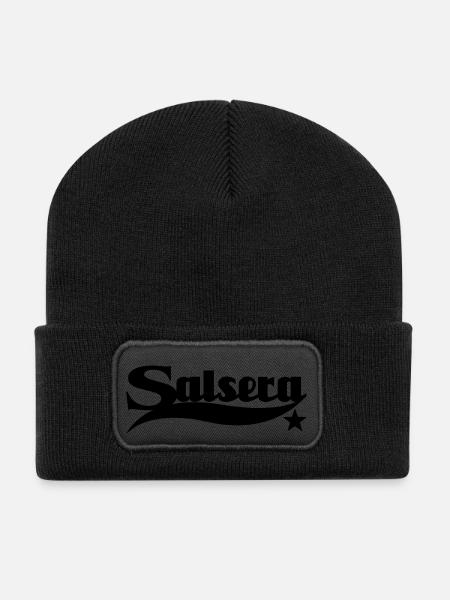Salsera Star - Salsa Dance Shirt - Recycelte Patch Beanie - Schwarz