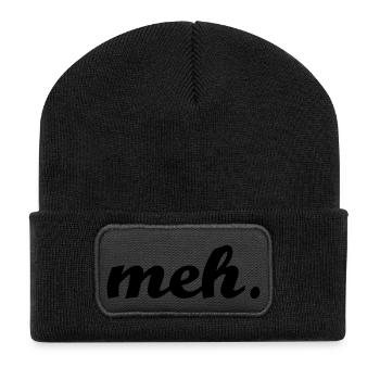 Meh T-shirt idée de cadeau de Noël d'amour drôle - Beanie recyclé à patch - noir - Devant