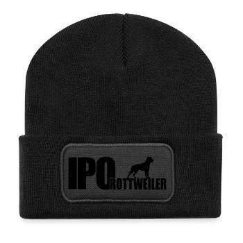 IPO ROTTWEILER - Recycelte Patch Beanie - Schwarz - Vorne