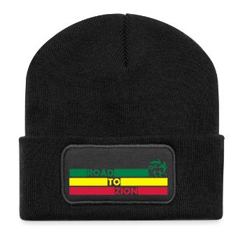 Roand to Zion - Beanie recyclé à patch - noir - Devant
