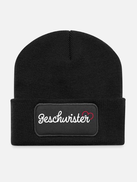 Geschwister - Recycelte Patch Beanie - Schwarz