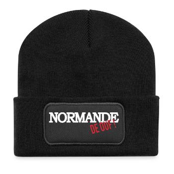 Normande de ouf - Beanie recyclé à patch - noir - Devant