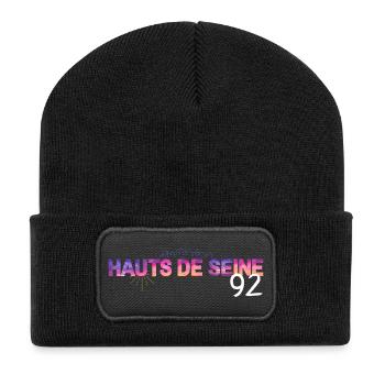 Hauts Seine Skyline Gradient 92 - Recycled Patch Beanie - black - Front
