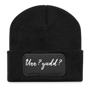 Saarländisch Dialekt Shirt Saar Saarland Geschenk - Recycelte Patch Beanie - Schwarz - Vorne