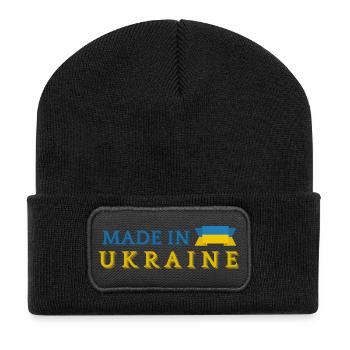 Fabriqué en Ukraine - Beanie recyclé à patch - noir - Devant