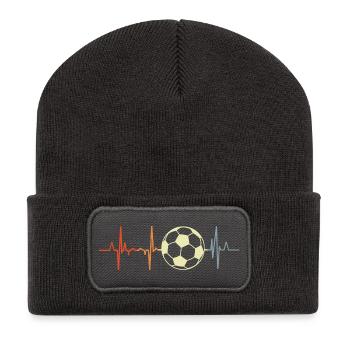 Football Palpitations cardiaques - Beanie recyclé à patch - charbon - Devant