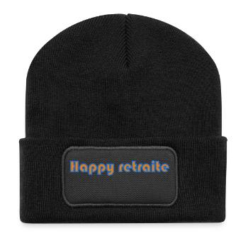 RETRAITE. BONNE RETRAITE. JOYEUSE RETRAITE - Beanie recyclé à patch - noir - Devant