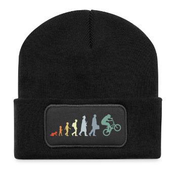 Vintage BMX Evolution - Recycelte Patch Beanie - Schwarz - Vorne