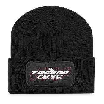 TECHNO RAVE | Rave Together Restez ensemble - Beanie recyclé à patch - noir - Devant