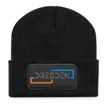 Silicon Dresden - Recycelte Patch Beanie - Schwarz - Vorne