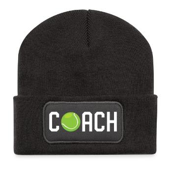 Tennis Coach - Recycled Patch Beanie - dark grey - Front