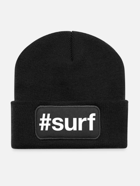 SURF Surfer Planche de surf - Beanie recyclé à patch - noir