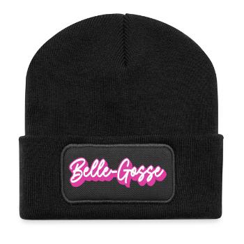 Belle gosse blanc rose - Beanie recyclé à patch - noir - Devant