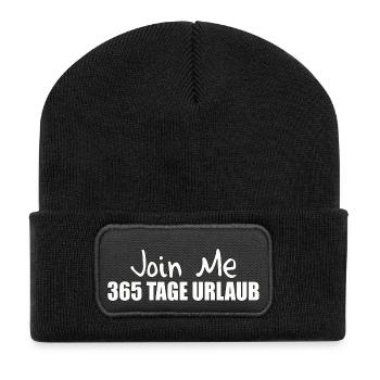 365 JOURS DE VACANCES - Beanie recyclé à patch - noir - Devant