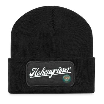 Hohengrüner - Recycelte Patch Beanie - Schwarz - Vorne