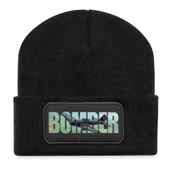 Bomber IL-2 - Recycelte Patch Beanie - Schwarz - Vorne