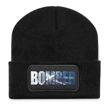 Bomber Tu-160 - Recycelte Patch Beanie - Schwarz - Vorne
