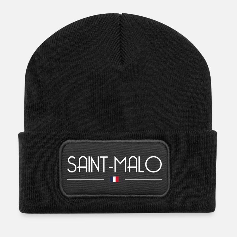 Saint-Malo - Beanie recyclé à patch - noir