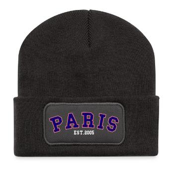PARIS_EST_2005 - Recycelte Patch Beanie - Dunkelgrau - Vorne