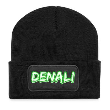 Gift for Denali - Recycled Patch Beanie - black - Front