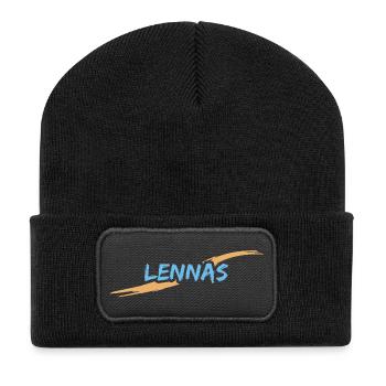 Lennas Lennas - Recycelte Patch Beanie - Schwarz - Vorne