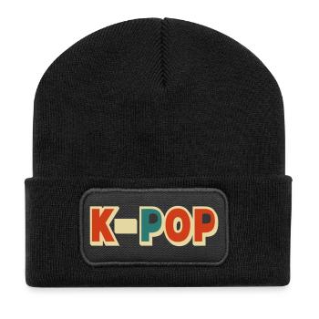 K-pop 5 couleurs customizables - Beanie recyclé à patch - noir - Devant