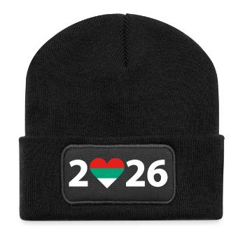 J’aime la Bulgarie 2026, vacances en Bulgarie 2026 - Beanie recyclé à patch - noir - Devant