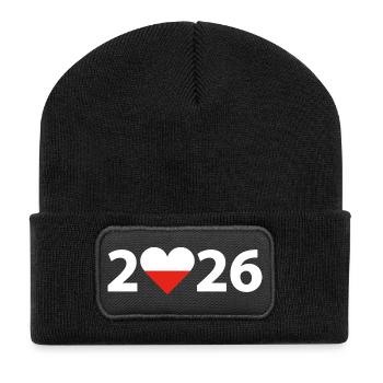 I love Poland 2026, vacation in Poland 2026 - Recycled Patch Beanie - black - Front