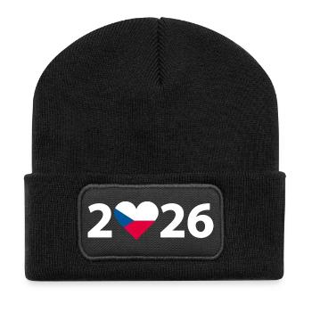 I love Czech Republic 2026, Vacation in Czech Republic 2026 - Recycled Patch Beanie - black - Front