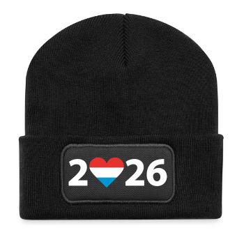 J’aime Luxembourg 2026, vacances au Luxembourg 2026 - Beanie recyclé à patch - noir - Devant