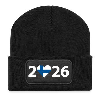 I love Finland 2026, Finland 2026 - Recycled Patch Beanie - black - Front